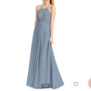 Azazie Ginger Bridesmaid Dress Sz. A8 Dusty Blue